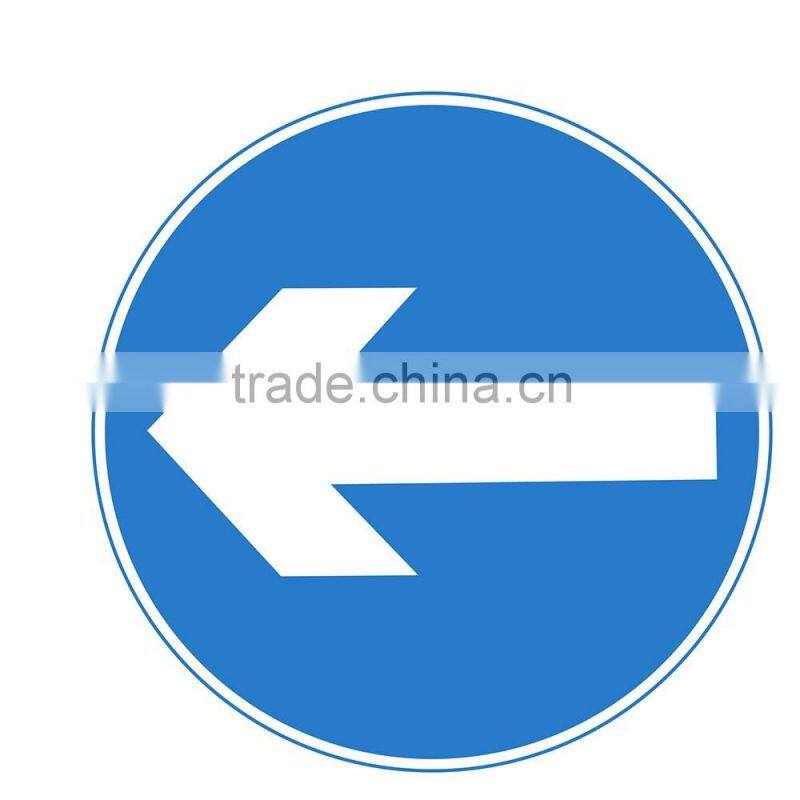 Reflective Direction arrow left traffic sign face