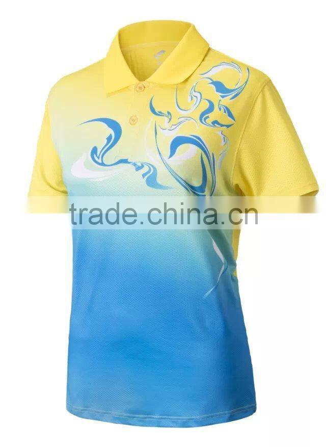 Wholesale thailand quality sublimation printed jersey designs for badminton