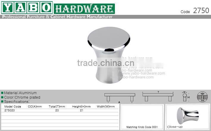 Fancy home furniture aluminium custom made drawer knobs