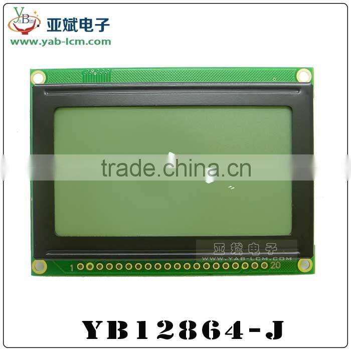 12864 lcd module lcd panel 128X64 with backlight Blue yellow-green gray