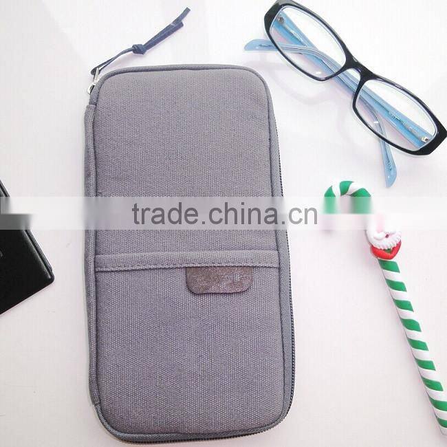 Hot Sale cheap custom soft cotton passport holder wallet card holder
