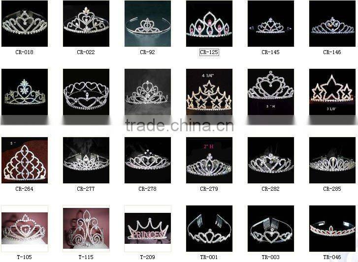 rhinestone round queen crowns