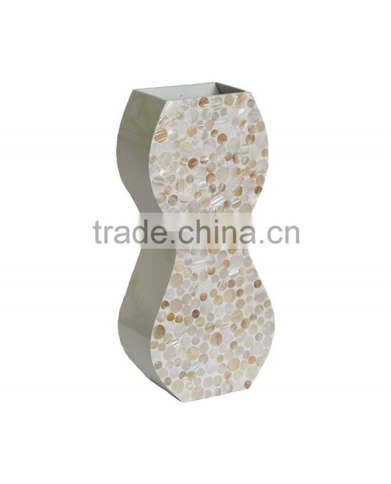 mother of pearl vase with nice design for decoration