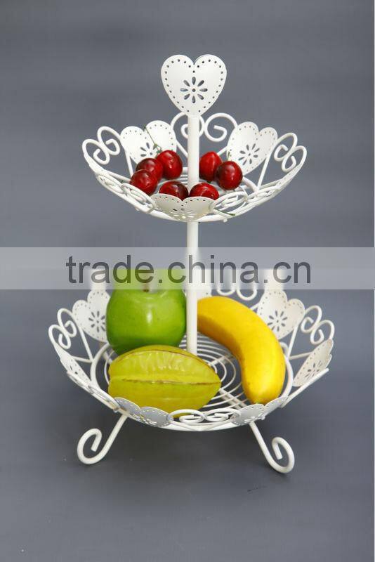 2 tier heart shape metal cake tray for wedding