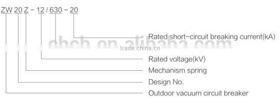 12KV ZW20Z-12 series outdoor high voltage vacuum circuit breaker