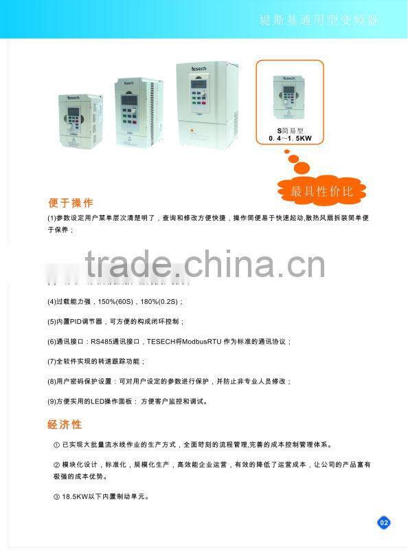TCG Frequency Converters for AC drive Speed control
