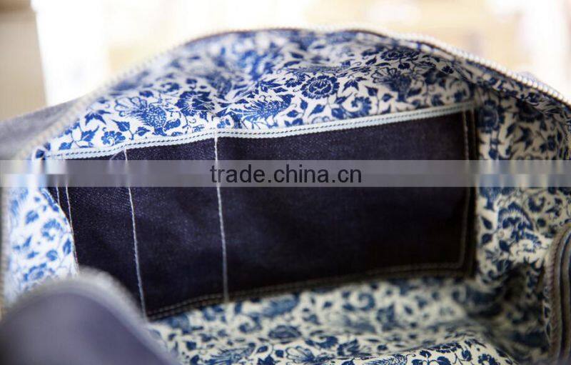 personalized women's waxed canvas toiletry bag /waxed canvas cosmetic bag /selvage denim bags and pouches