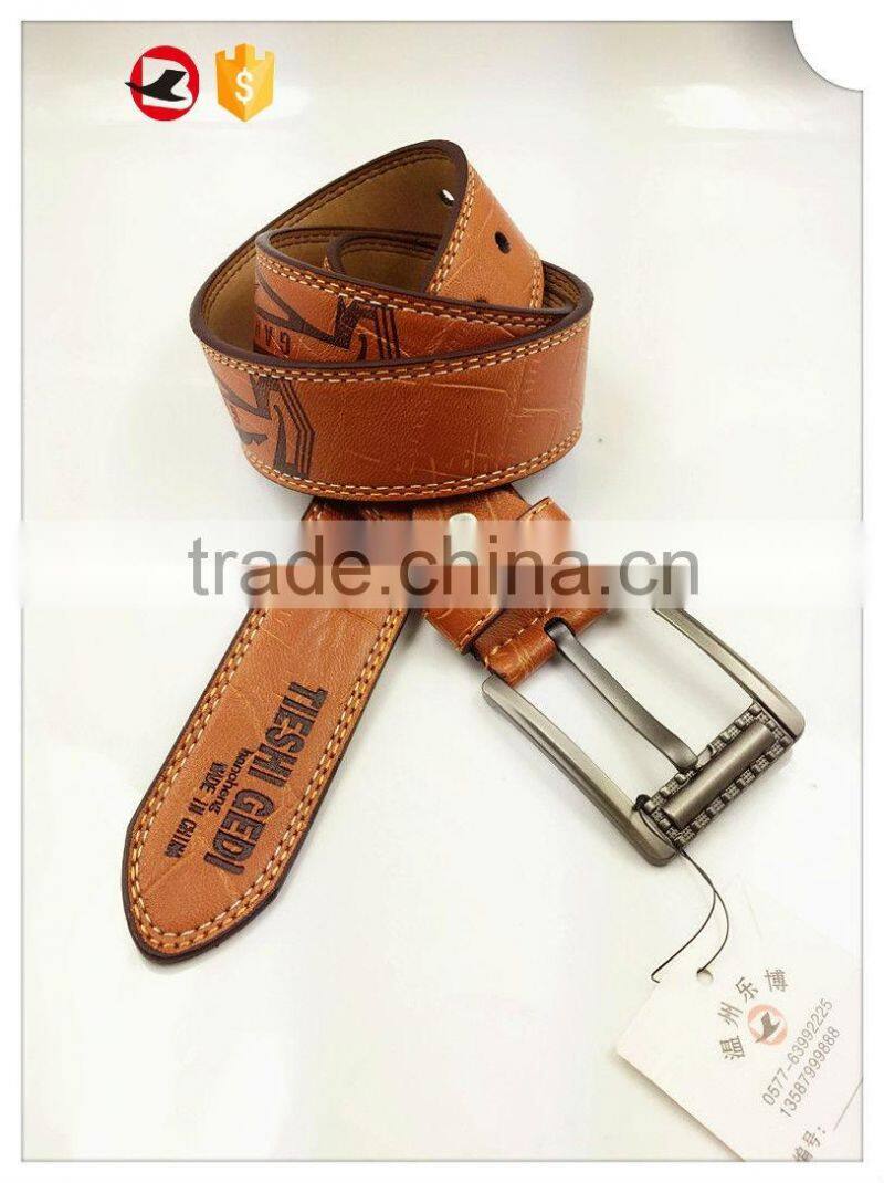 Vintage PU belt wholesale for men with sepcial buckle
