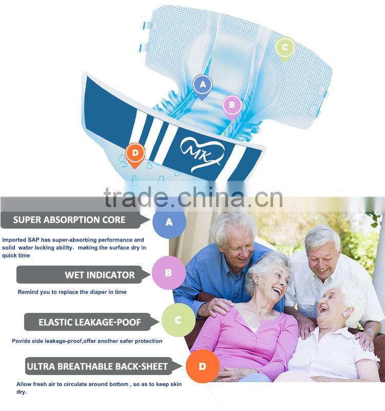 Disposable adult diaper for senior from Japanese diaper supplier high quality