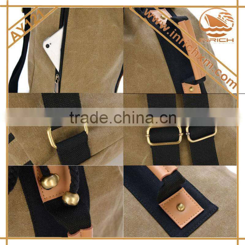 Korean Canvas Drawstring Bag For Travelling,Hanging Out