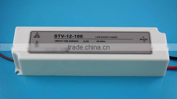 High quality dc 12v 100w led transformer