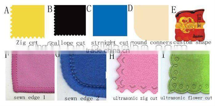 microfiber suede glass cleaning cloth with silkscreen printing