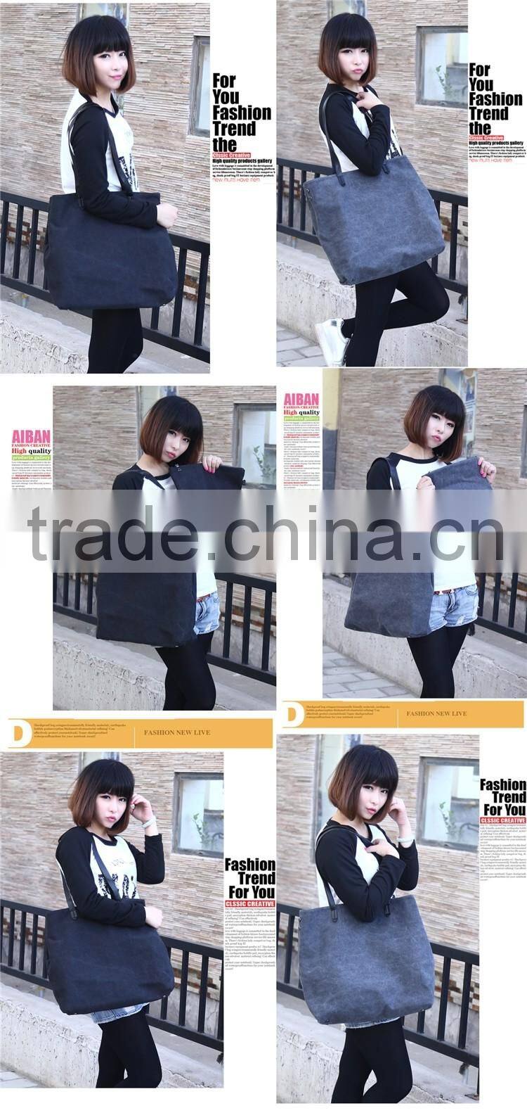 Custom lady Tote Handbags with leather handle