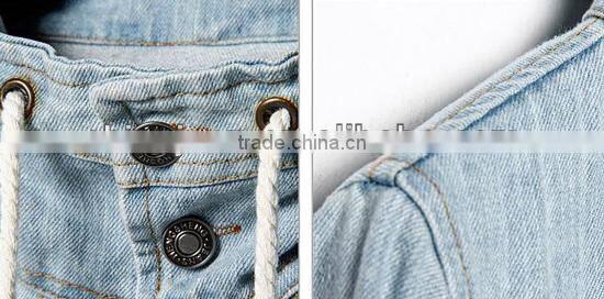 Fashion denim jacket for men oem high quality men's jeans cotton jacket plain denim jacket (JXJ25858)