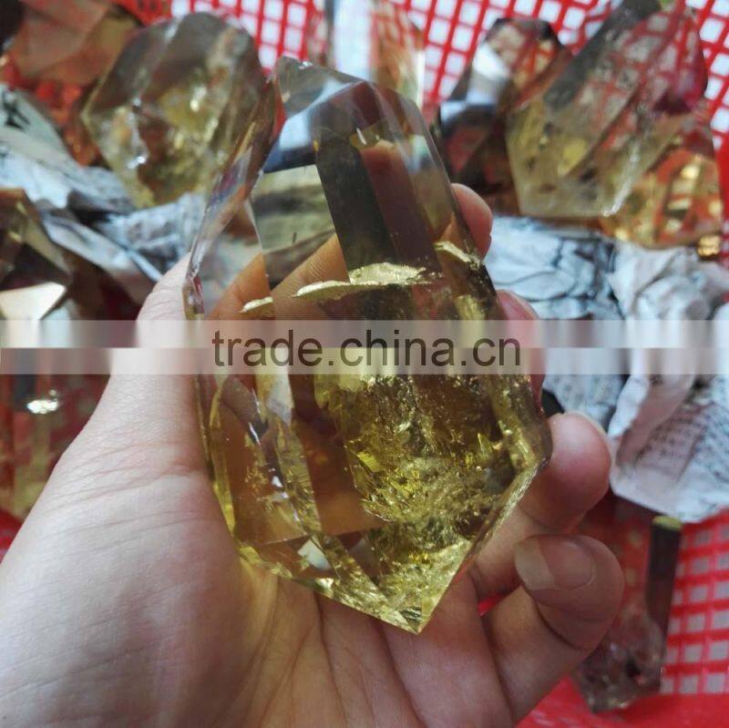 wholesale natural rock polished citrine quartz points for sale