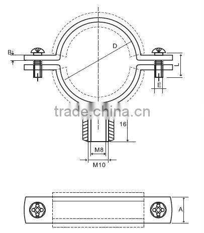 rubber pipe u clamp clip