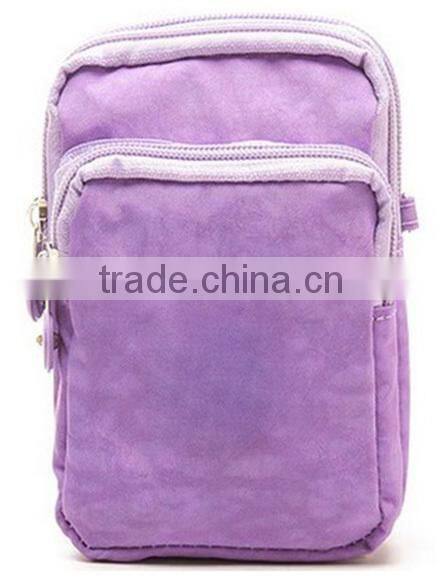 Leisure Multi-layer Crossbody Cell Phone Bag with Wrist Band and Strap