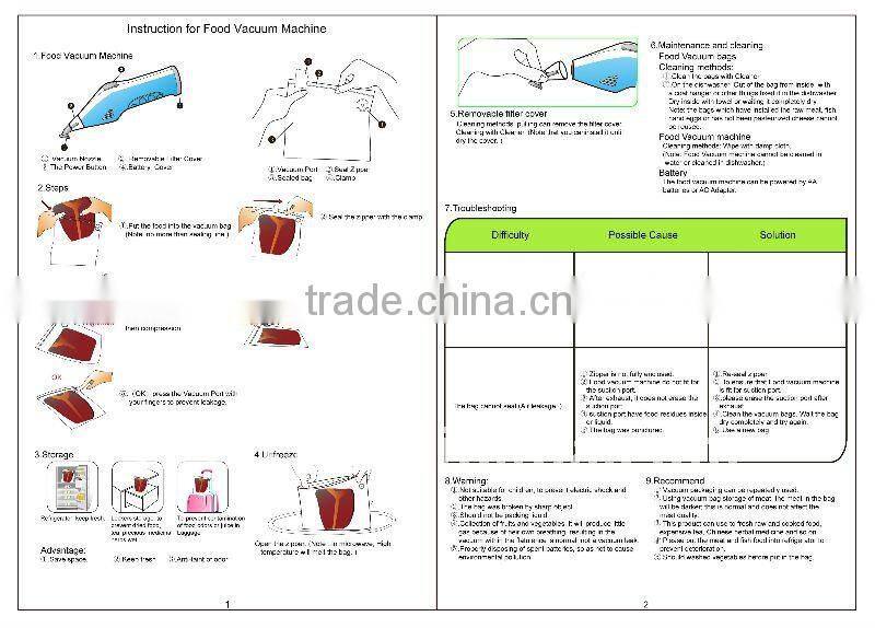 mini vacuum packing machine E100 handy vacuum sealer Handy vacuum sealer pack machine