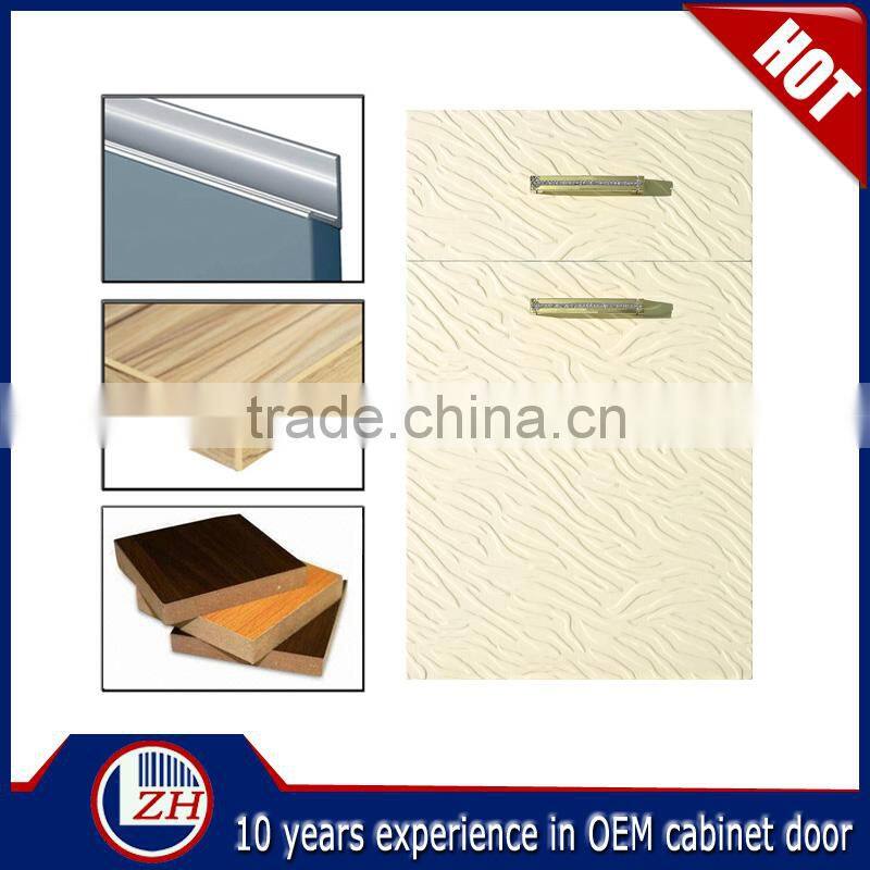 hot sale fashion milky white color high gloss pvc film faced cabinet door