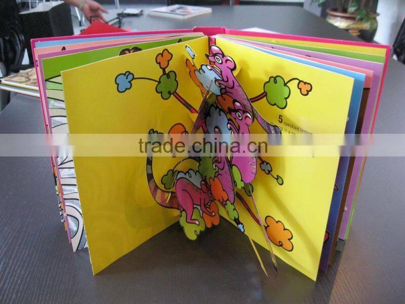 Cheap custom printing OEM coloring hardcover children 3d pop up story book