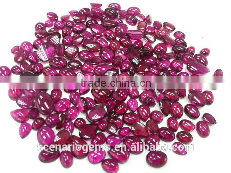 #CEMZ Natural Multi-Shape Cabs Loose Gemstone Rubellite Cabochon