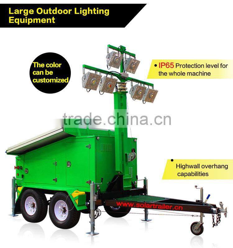 High lumen efficacy construction light stand for night lighting