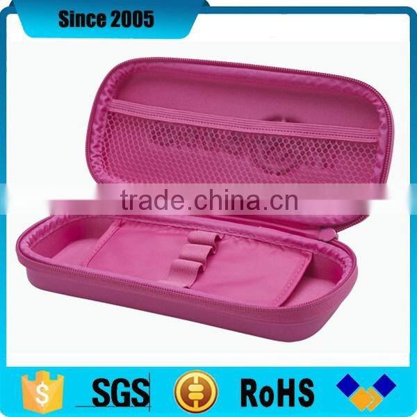 2015 dongguan blue pu eva pencil case box for girls