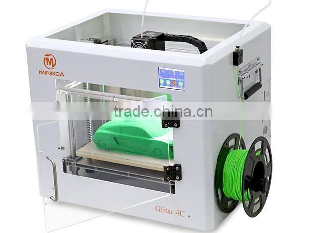 FDM rapid prototyping machine , MINGDA Glitar 4C 3d printer in high quality , smooth 3d model maker