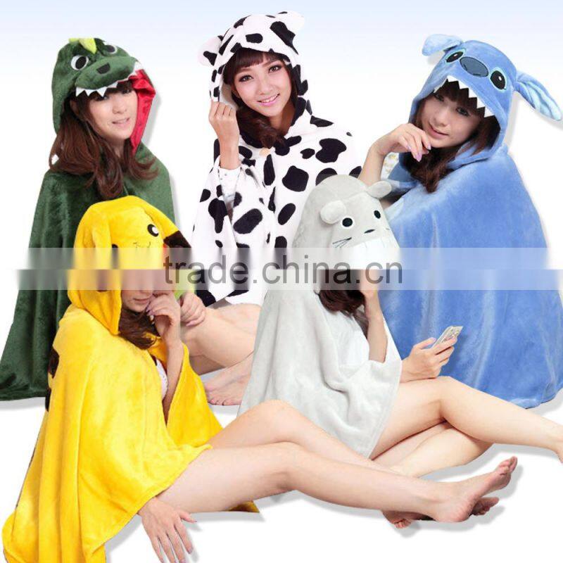 New Cow KK172 Animal Cloak - Costume Soft Hoodie Fleece Cape Wholesale