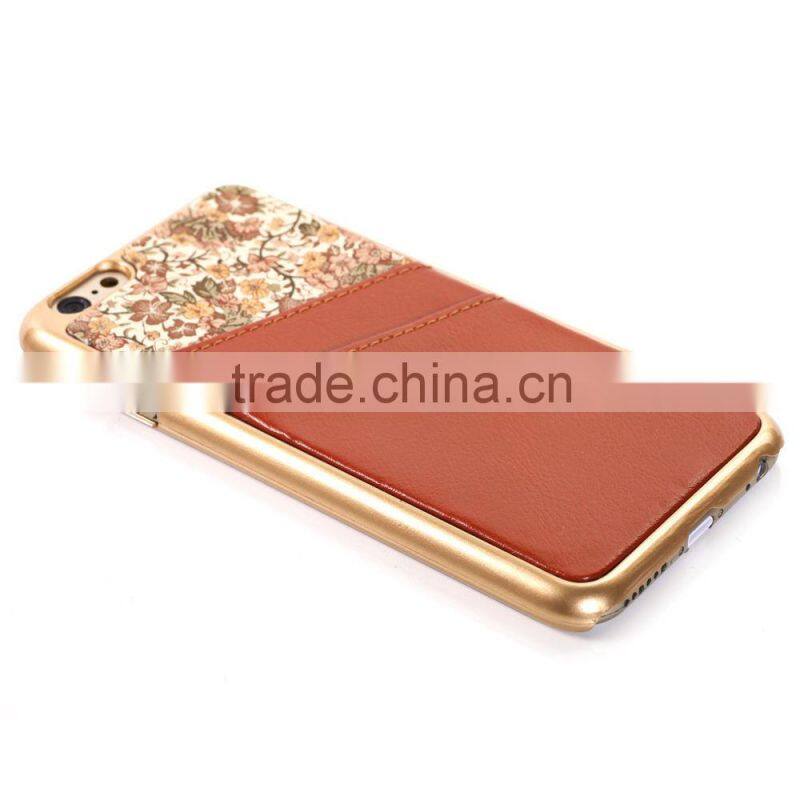 2015 new design smart leather cover case for iphone 6 with back card slot