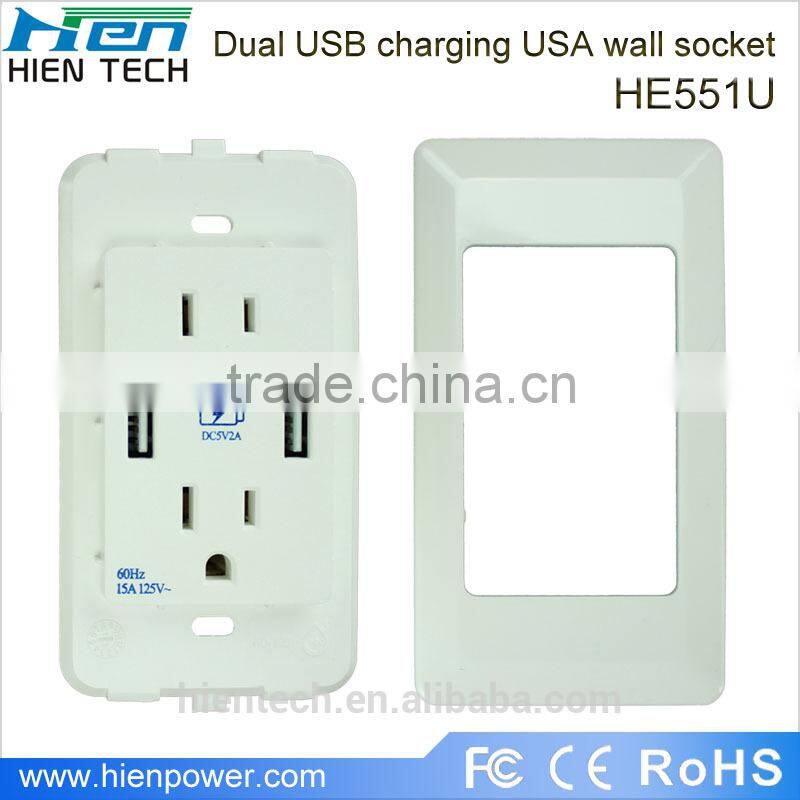 1outlet power strip with usb ports,5v usb power supply,electric socket for America