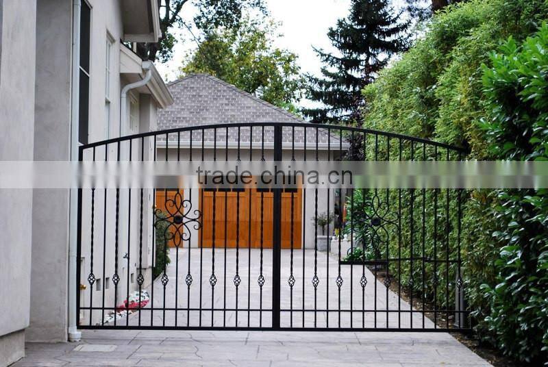 2016 Luxury European Style Metal Wrought Iron Gates Design on alibaba online shopping