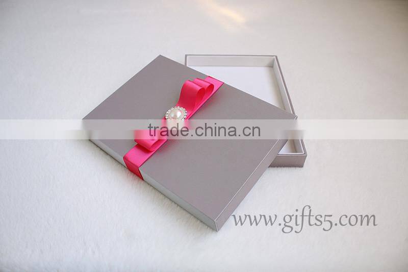 High end wedding invitation box wedding gift boxes in handmade