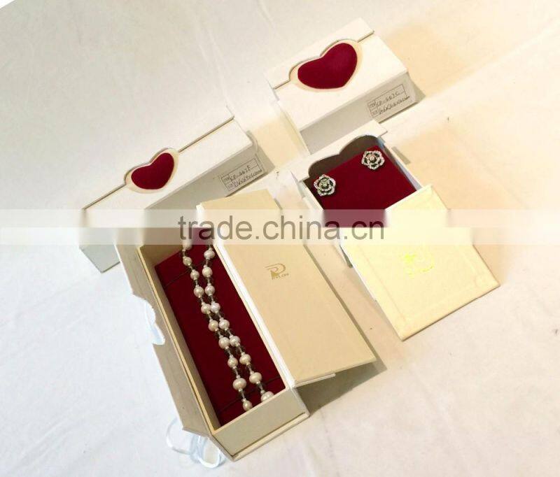fashion & cheap heart style paper jewelry box box
