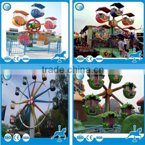 Outdoor amusement park equipment rides decorative mini ferris wheel for kids