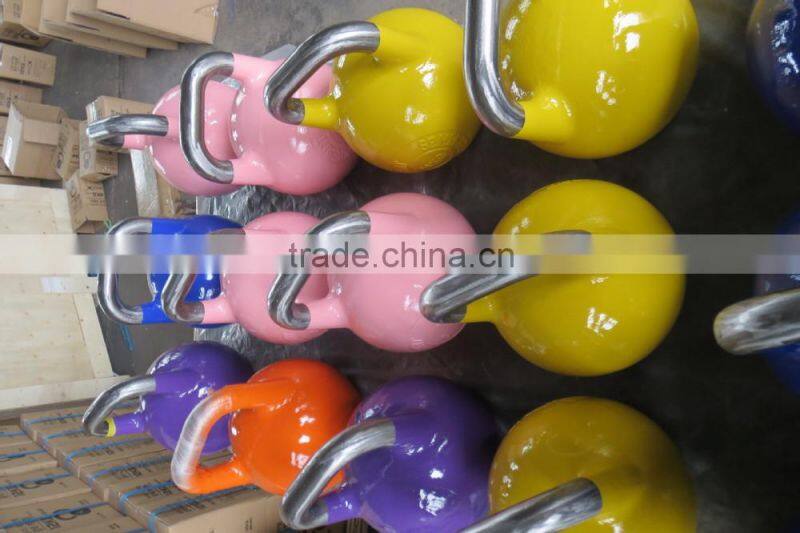High Quality kettle bell for crossfit competition smoth surface with anti-rust handel