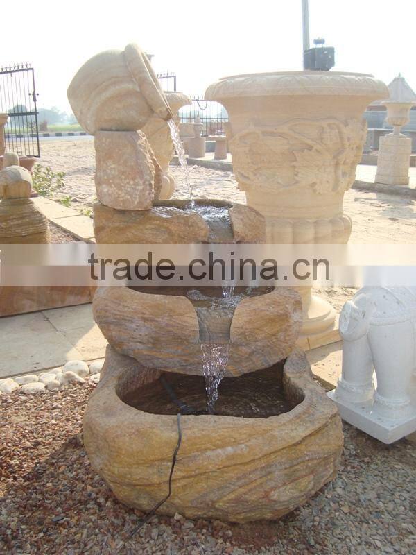 tiered backyard water fountain