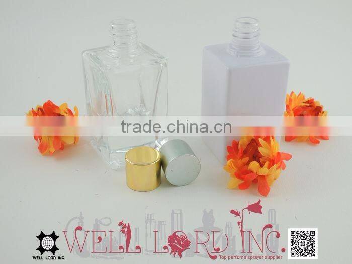 45ml for lady bright white screen printing glass bottle