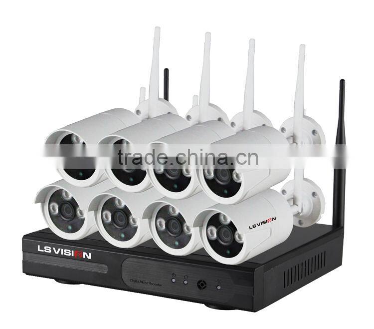 LS VISION 2 years warranty 8ch 960P cctv wireless camera with ce rohs fcc certificate