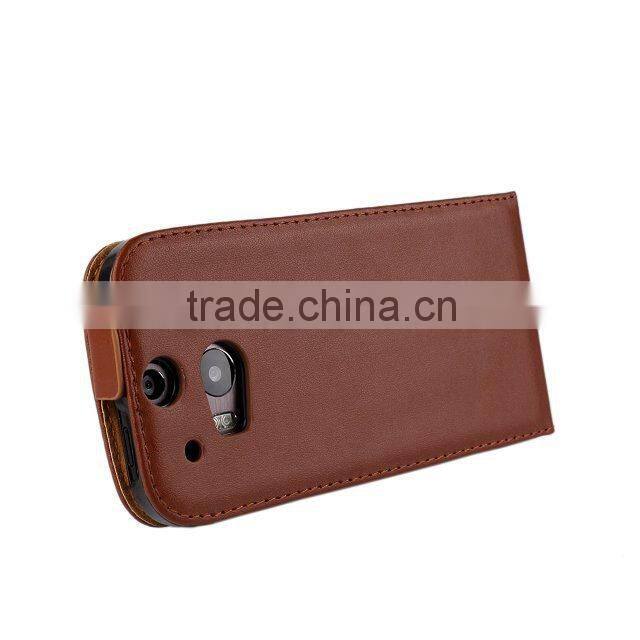 2015 New arrived book style PU leather mobile phone case for HTC One M8