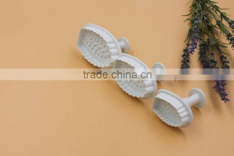 ZiNuo 3pcs fondant tools cake decorating honey leaf plunger cutter