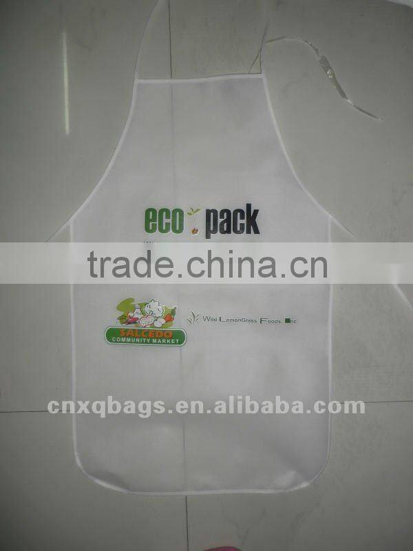 Reusable pp non woven white apron