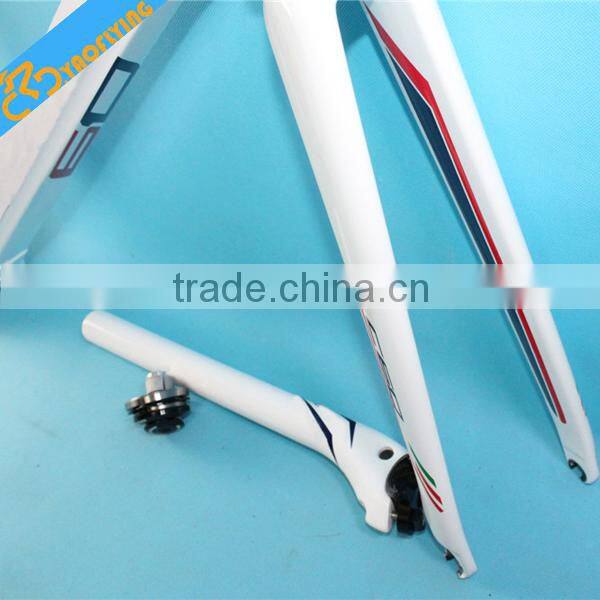 2015 chinese popular style carbon road bike frame for sale including frmae fork seatpost headsets clamp color white