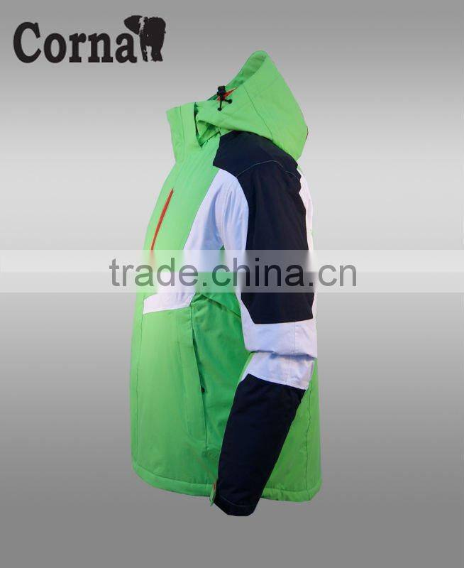 2014 Men's green technical outdoor jacket