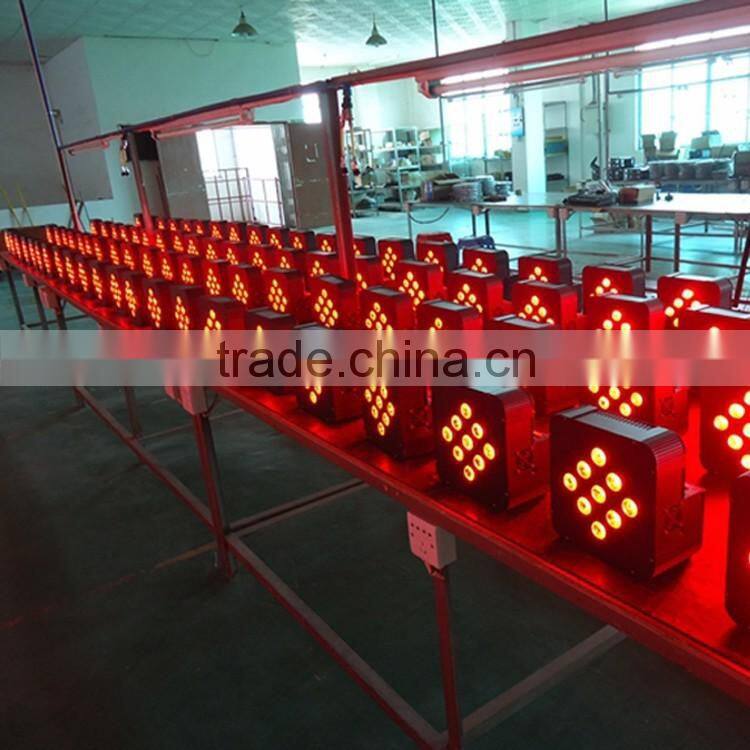 Mobile Stage DJ Par Quad IR WIFI 9*8W 10W 12W RGBW 4 IN 1 LED Rechargeable Battery Wireless Slim Flat Uplight