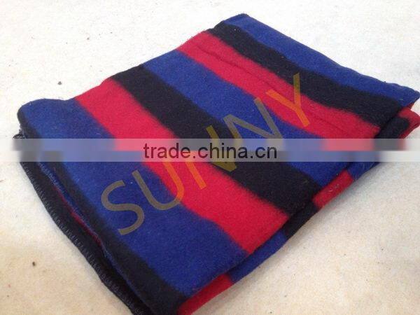 2015 Wholesale High quality stripe wool blanket