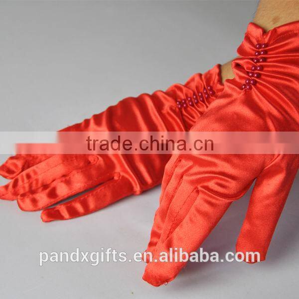 romantic polyester red gloves party accessaries