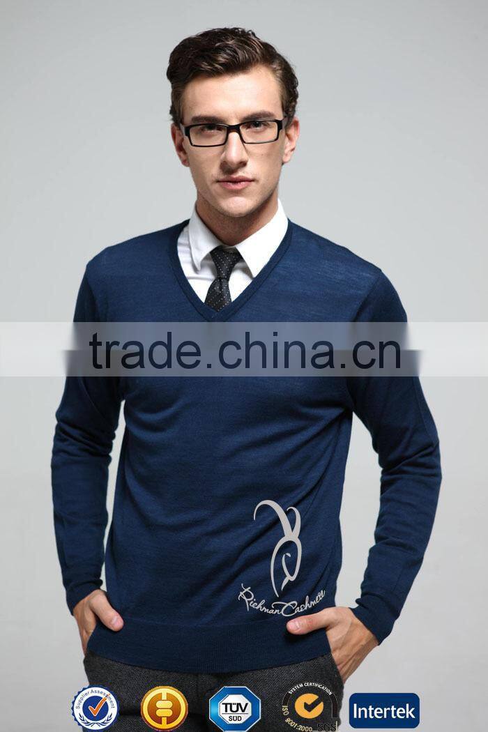 Classic V Neck Knitted Sweater For Man