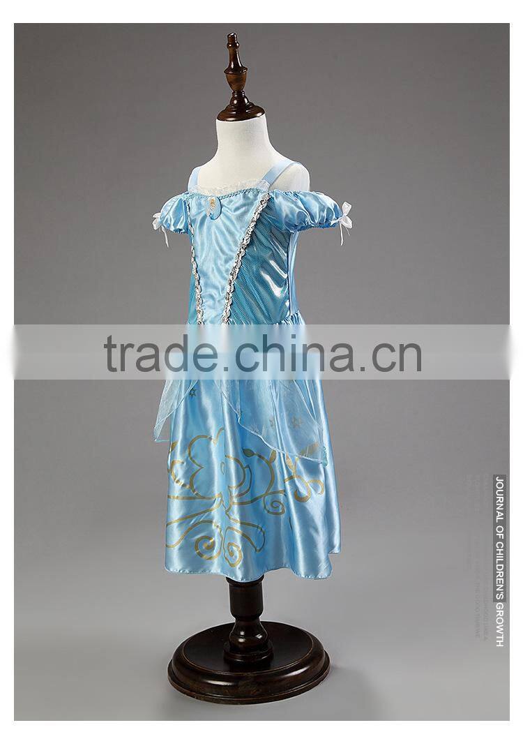 Kids Girls Dresses Elsa dress costume Princess Anna party dresses flower dresses princess girls summer printed specil occasion