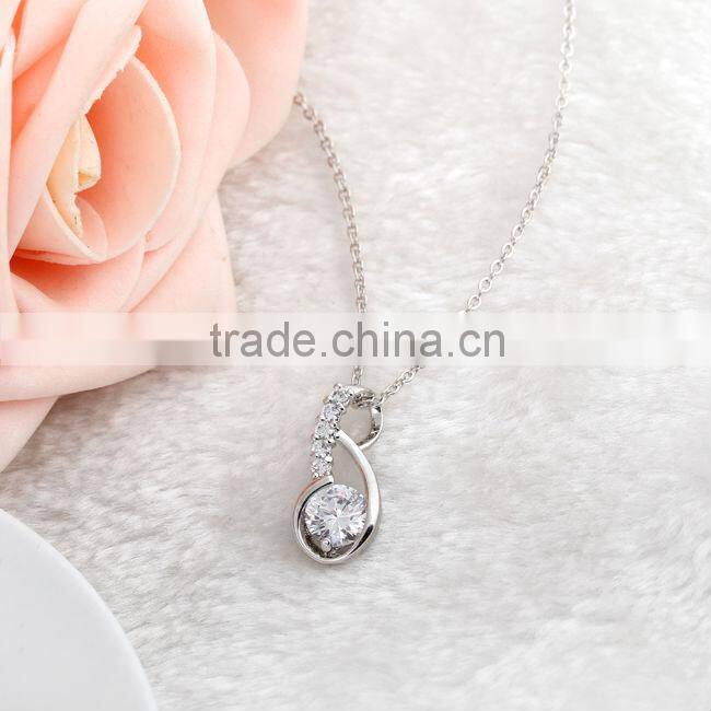 fashion 18k white gold pendant necklace 2014 (AM-D0385)